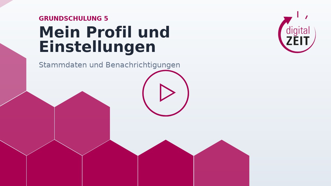 Mein Profil und Einstellungen