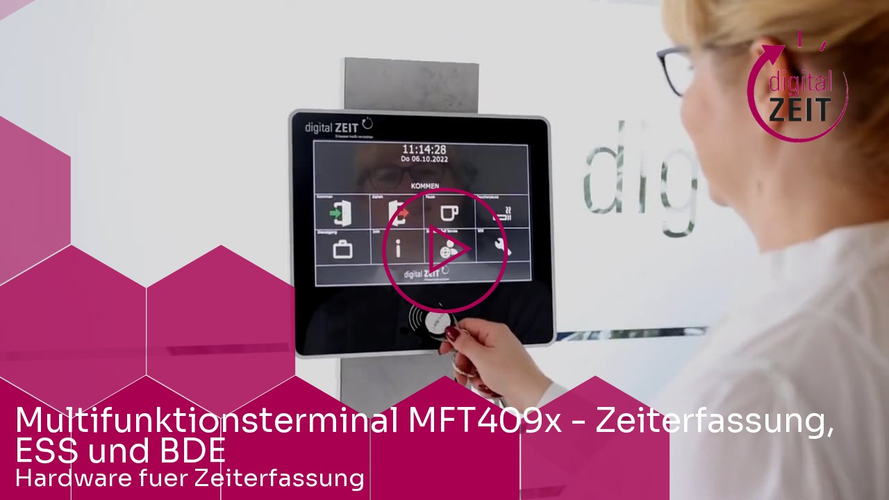 Multifunktionsterminal MFT409x - Zeiterfassung, ESS und BDE